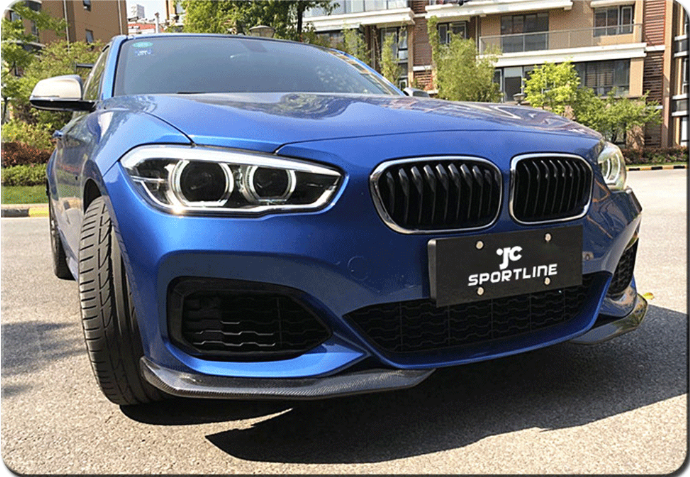 Carbon Fiber Front Flaps Splitter Aprons for BMW F20 118i 120i M Sport M135i 2015 2018