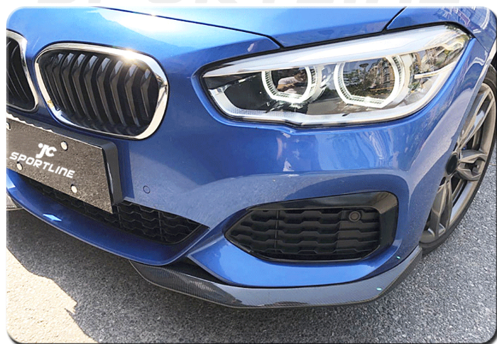 Carbon Fiber Front Flaps Splitter Aprons for BMW F20 118i 120i M Sport M135i 2015 2018