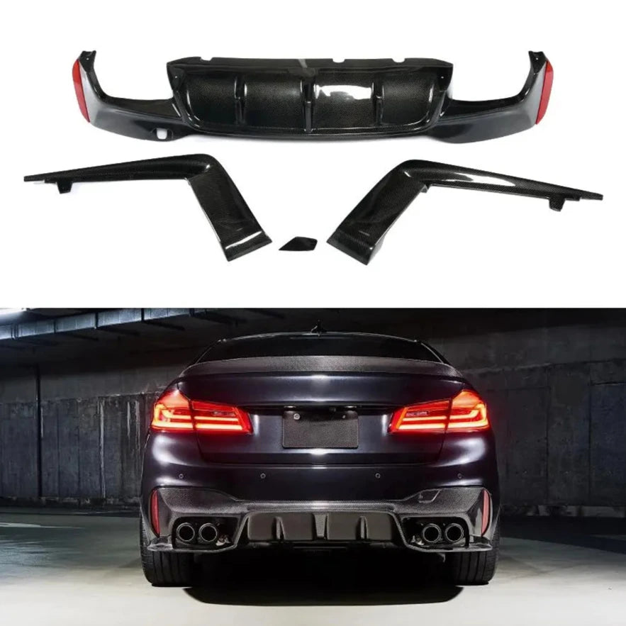 Bmw m5, f90, kolfiber diffuser med splitter